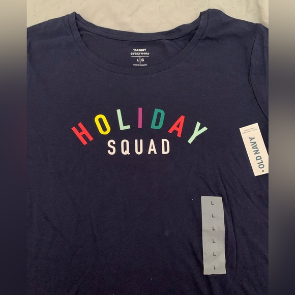 “Holiday Squad” T-Shirt Old Navy L - Picture 2 of 2